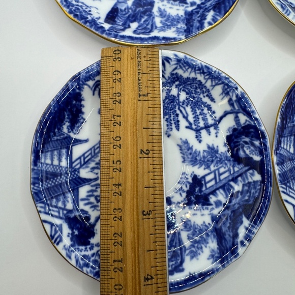 Royal Crown Derby Mikado Blue Saucer for Demitasse cup. Set of 6 dated 1935. - Picture 8 of 9